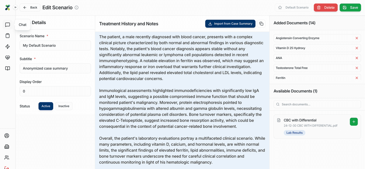 Build Your Medical Scenarios